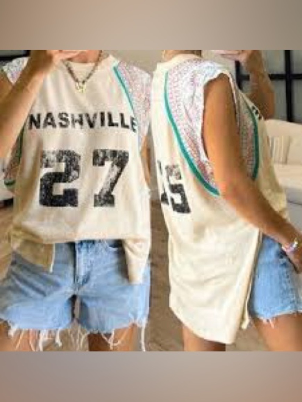 NWT Blue Velvet Nashville 27 boho graphic tee Embroidered stitched sleeves XL